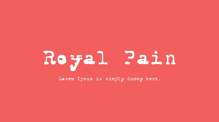 Royal Pain Font