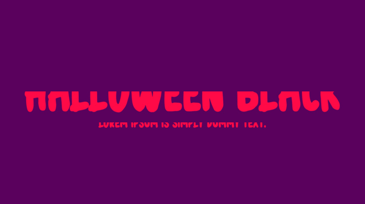 halloween black Font Family