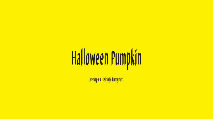 Halloween Pumpkin Font