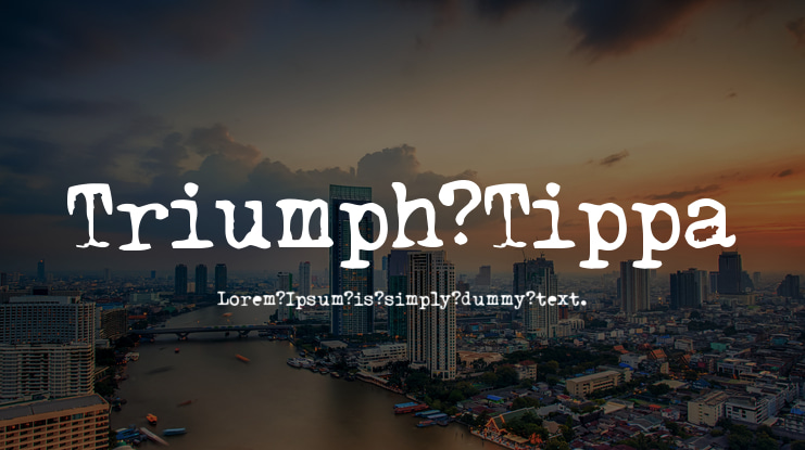 Triumph Tippa Font