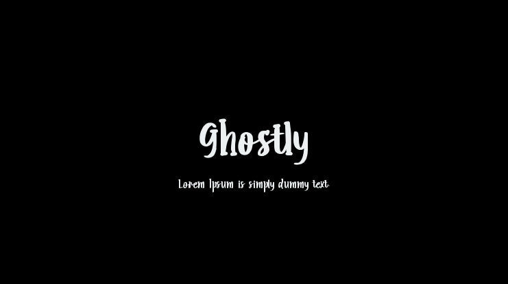 Ghostly Font