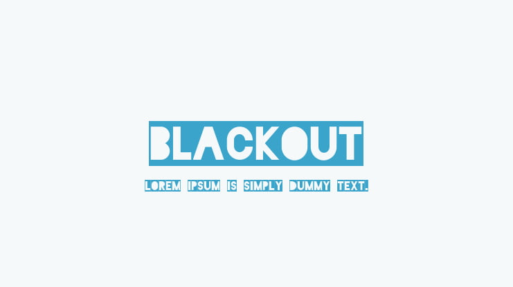 Blackout Font Family