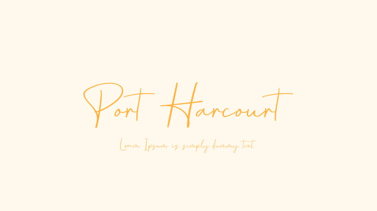 Port Harcourt Font