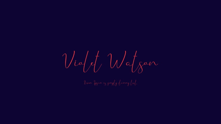 Violet Watson Font