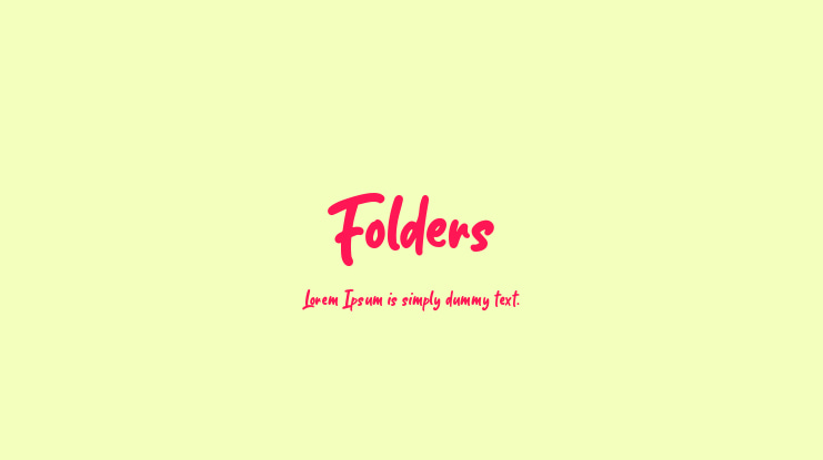 Folders Font