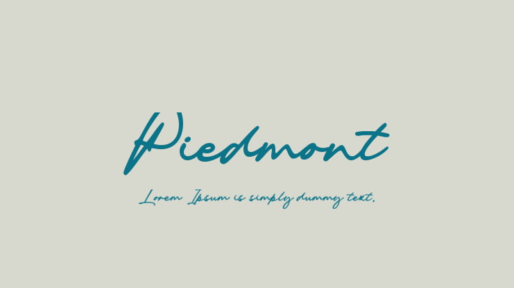 Piedmont Font