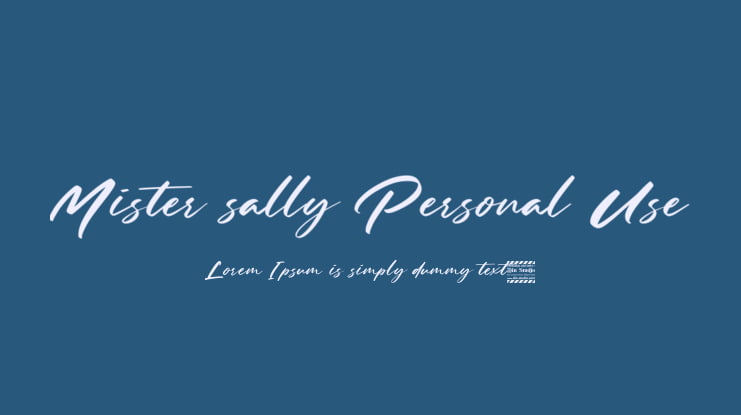 Mister sally Personal Use Font