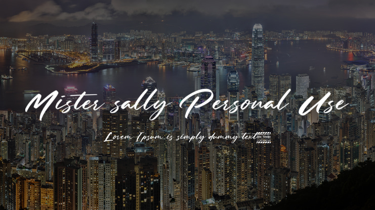 Mister sally Personal Use Font