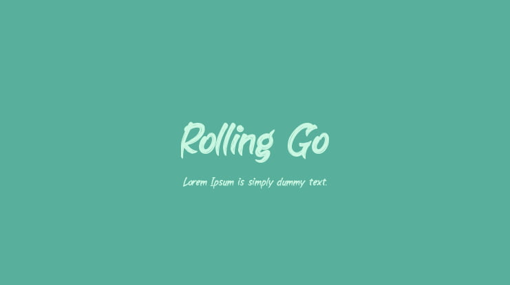 Rolling Go Font