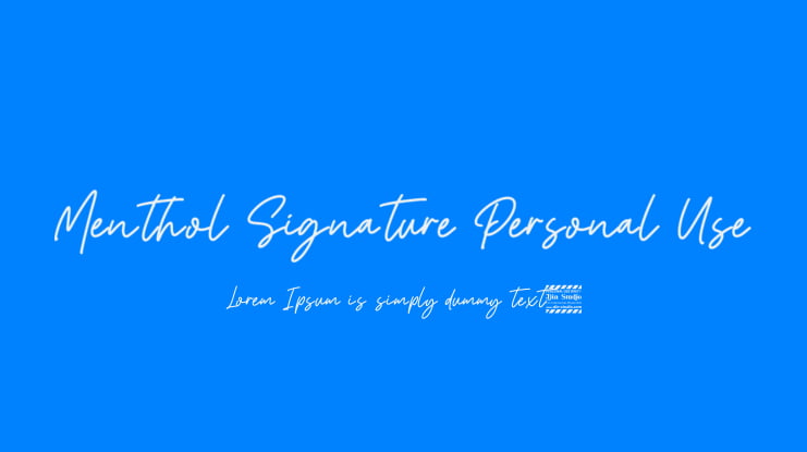 Menthol Signature Personal Use Font