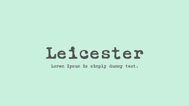 Leicester Font Family