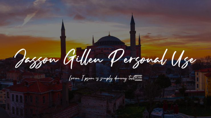 Jasson Gillen Personal Use Font
