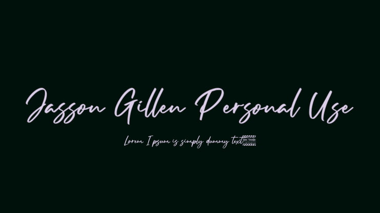Jasson Gillen Personal Use Font