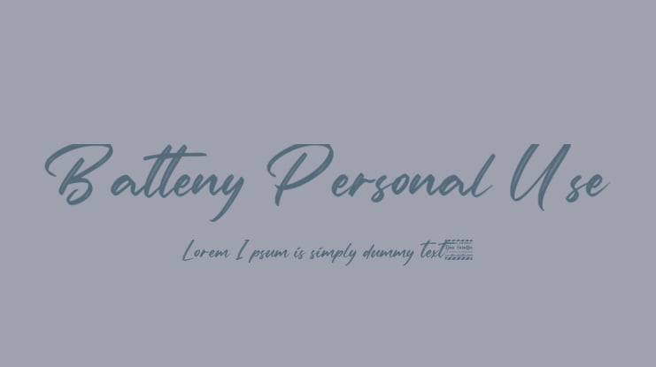 Batteny Personal Use Font