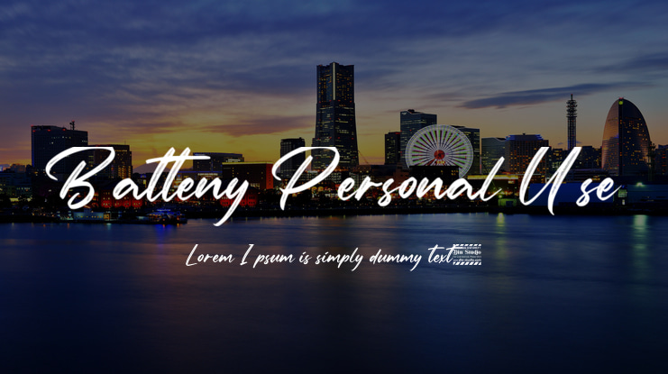 Batteny Personal Use Font