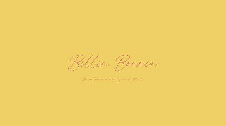 Billie Bonnie Font Family