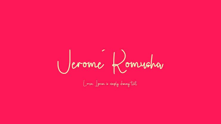 Jerome Romusha Font