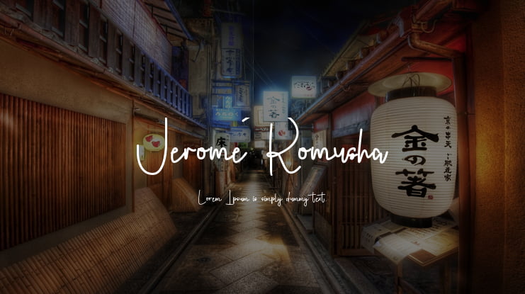 Jerome Romusha Font