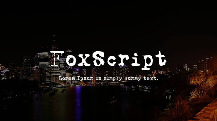 FoxScript Font