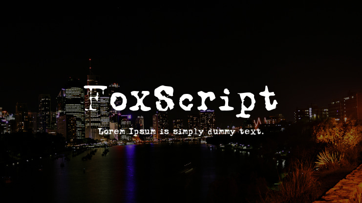 FoxScript Font