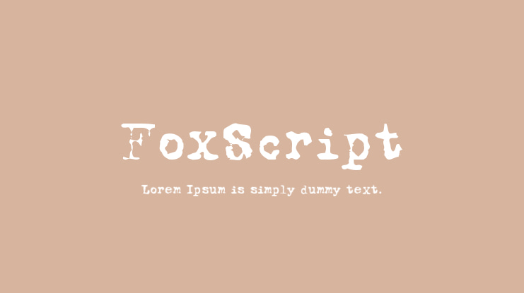FoxScript Font