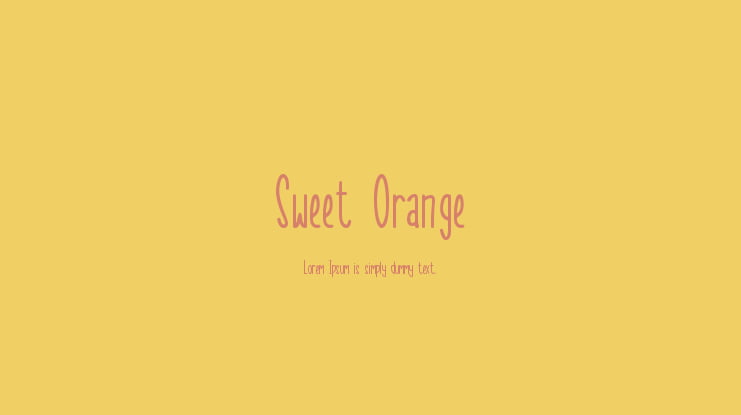 Sweet Orange Font