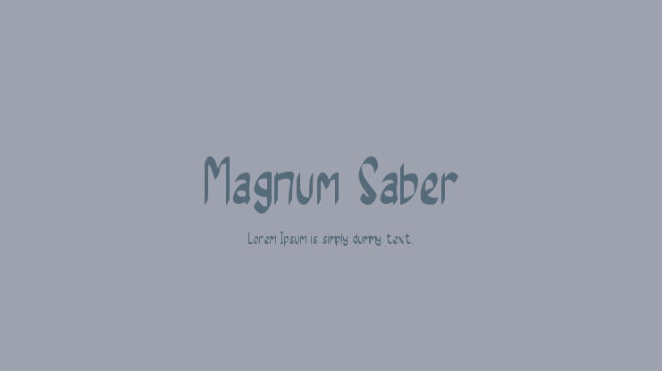 Magnum Saber Font