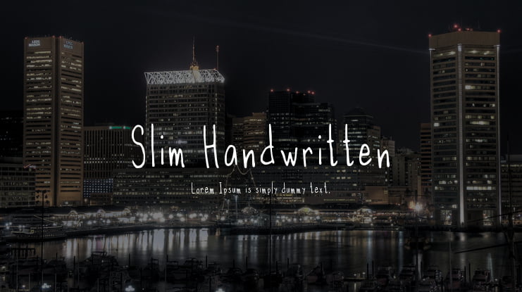 Slim Handwritten Font