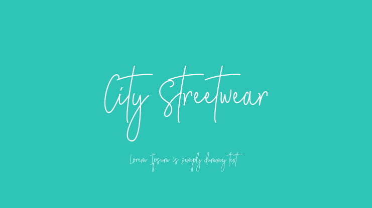 City Streetwear Font