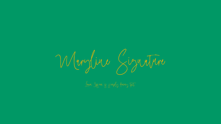 Maryline Signature Font
