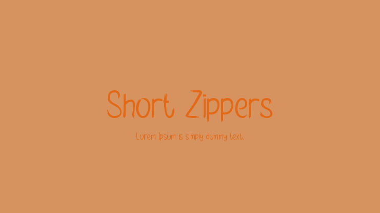 Short Zippers Font