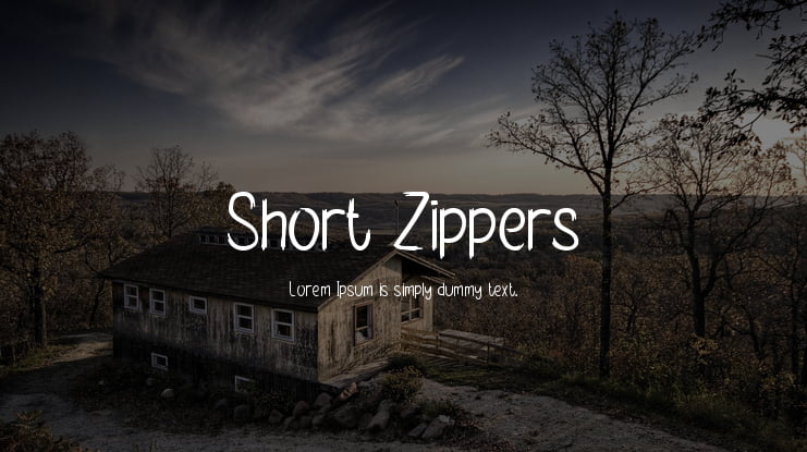 Short Zippers Font