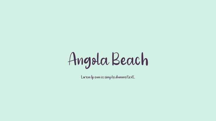 Angola Beach Font