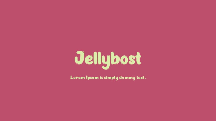 Jellybost Font
