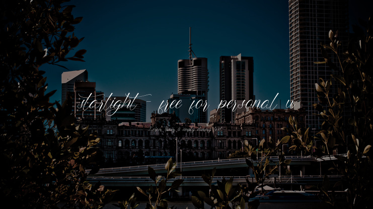 starlight - free for personal u Font
