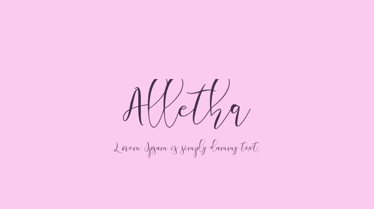 Alletha Font