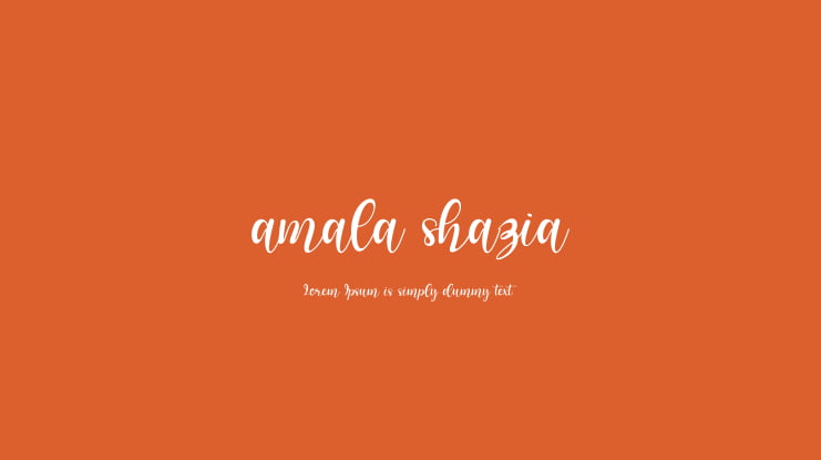 amala shazia Font