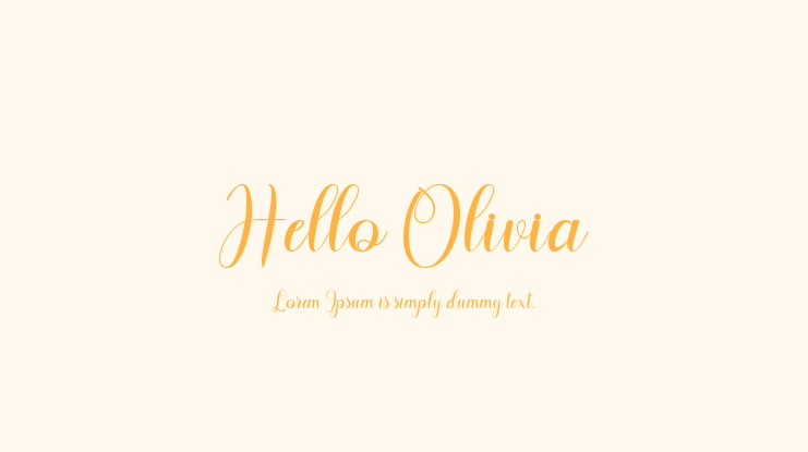 Hello Olivia Font Family