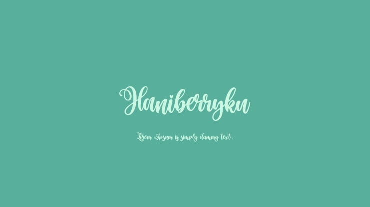 Haniberryku Font