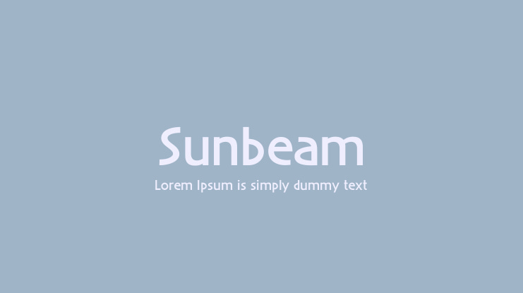 Sunbeam Font