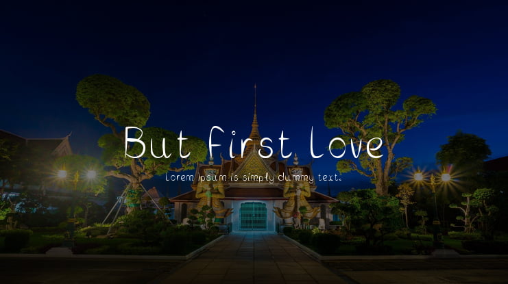 But First Love Font