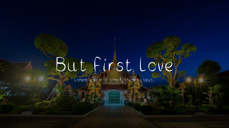But First Love Font