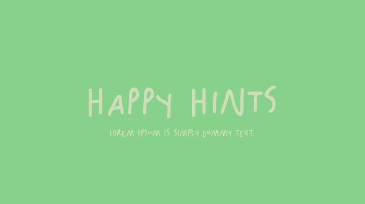 Happy Hints Font