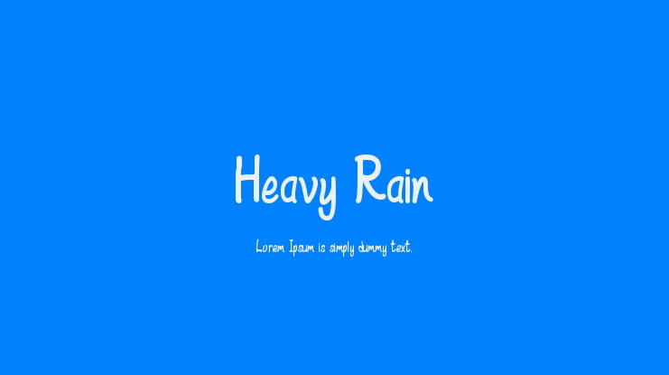 Heavy Rain Font