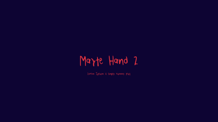 Mayte Hand 2 Font