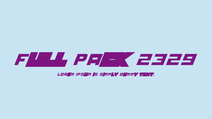 Full Pack 2329 Font