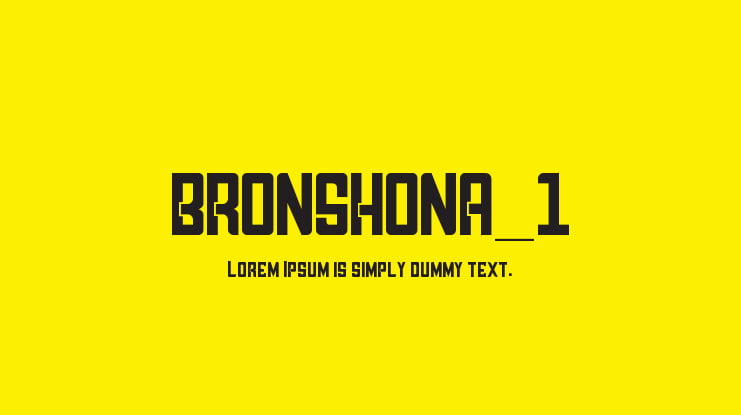 BRONSHONA_1 Font