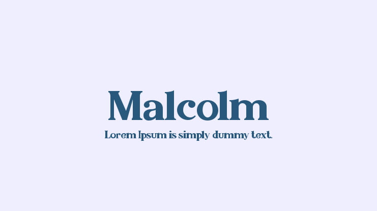 Malcolm Font Family