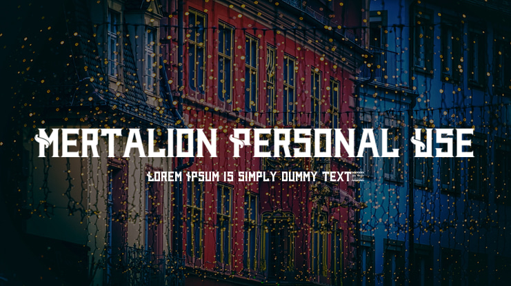 Mertalion Personal Use Font