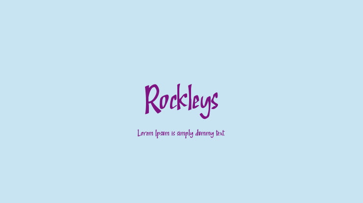 Rockleys Font